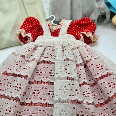 LOT 195: Small Vintage Dolls, Clothing, and Accessories