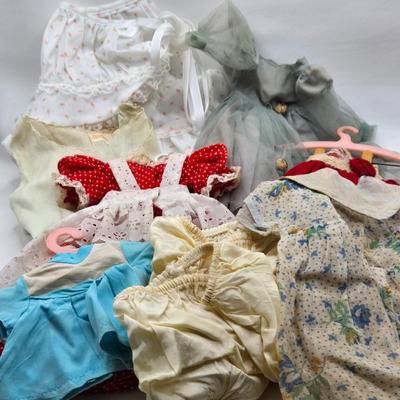 LOT 195: Small Vintage Dolls, Clothing, and Accessories