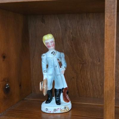 LOT 197: Wooden Display Shelf and Multiple Nik Naks