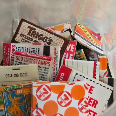 LOT Kitchen Lot with Apple Clock, Tupperware Jell-o Mold, Serving Plates, Cannister with Match Collection, and More