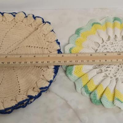 LOT Kitchen Lot with Apple Clock, Tupperware Jell-o Mold, Serving Plates, Cannister with Match Collection, and More