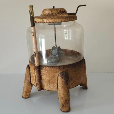 LOT 207: Vintage Toys Including C.G. Wood Company Ringer Washer, Plush Mechanical Dog, Roly Poly Clown, and More