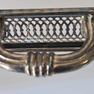 LOT 209: Formal Hostess Ware Including Encore Cake Stand, Silver-toned Candle Stick Holders, Footed Silver Plated Casserole Dish, and...