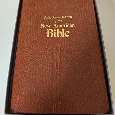 LOT 211: Vintage Cross Stitch Embroidery Madonna, Sacred Heart of Jesus Print, Pope John Paul I Photo, Gold-tone Crucifix, Padre Pio...