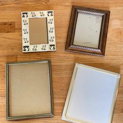 LOT 212: Three Tier Metal Galvanized Tray with Memo Board and Assorted Picture Frames