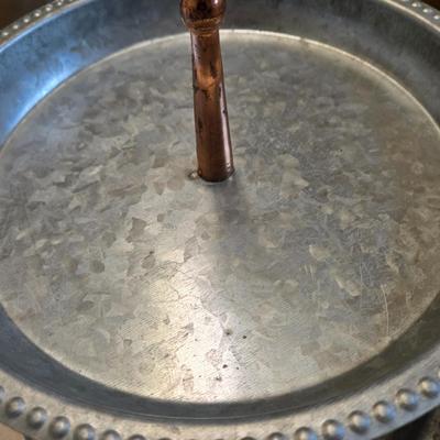 LOT 212: Three Tier Metal Galvanized Tray with Memo Board and Assorted Picture Frames