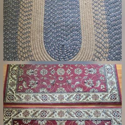 LOT Braided Rug and Two Area Rugs