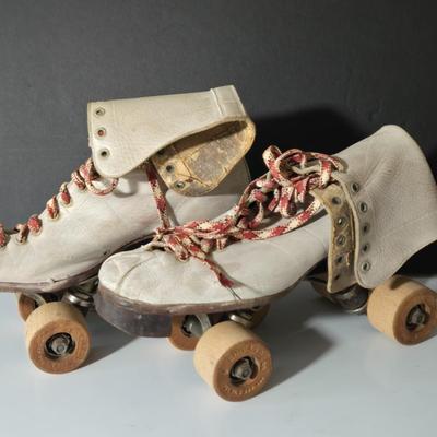 LOT 215: Vintage Women's Chicago Roller Skates, Adjustable Metal Roller Skates, And Chicago Roller Skates that Fit Over Shoes