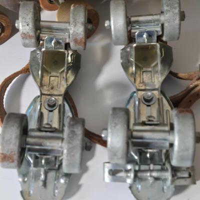 LOT 215: Vintage Women's Chicago Roller Skates, Adjustable Metal Roller Skates, And Chicago Roller Skates that Fit Over Shoes