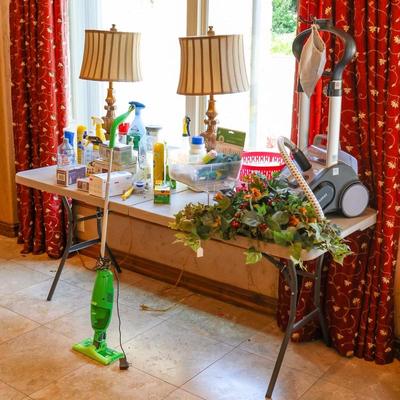 Utility Room Selection, including Rowenta Steamer & Lamps