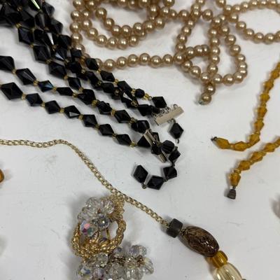 Lot of broken jewelry for crafts