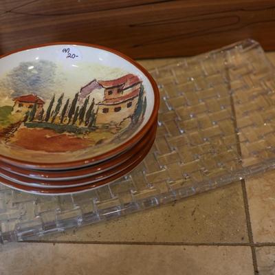 Nachtmann Stemware & bowl, Cangshan Carving Set ($160) (Kitchen Nook Area)
