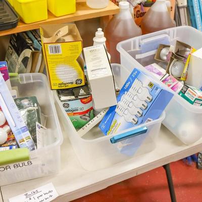 Lights, Cleaning Supplies & More (Garage)