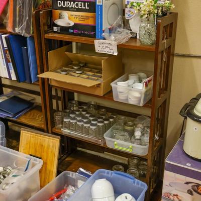 Two Wood Shelves, Tupperware, Bella Cookers & More