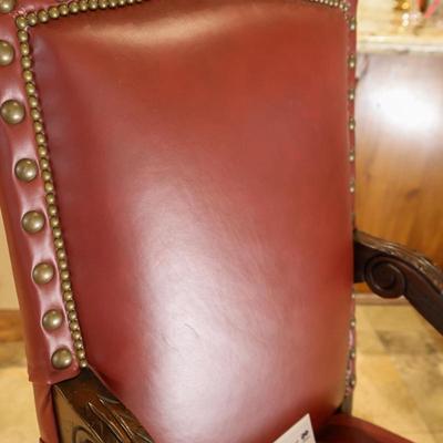 Custom Man Cave Red Leather Chair