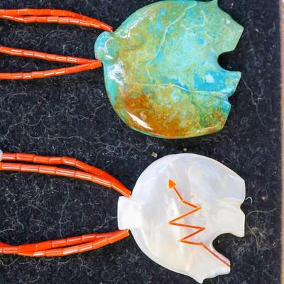 Two Sterling Navajo Zuni Necklaces