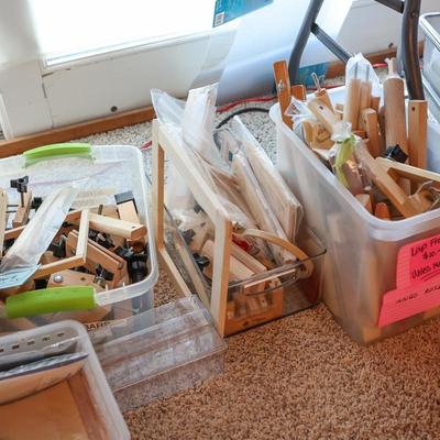 Upstairs Middle Selection: Lap Frames, Organizing Carts, Knitting Needles, John James Needle Packs, Baskets, Pin Cushions & more