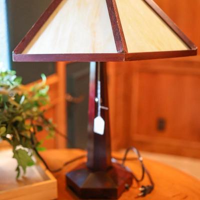 Stained Glass Lamp ($150), Books, Art, Floral Decoration, Beautiful Table & More
