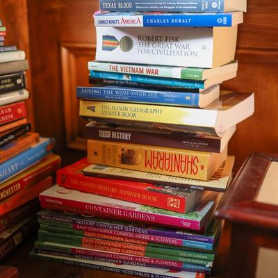 Stained Glass Lamp ($150), Books, Art, Floral Decoration, Beautiful Table & More