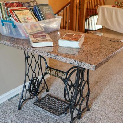 Marble Singer Table & Books