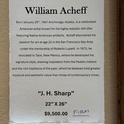 William Acheff "J.H. Sharp" 22x26 Oil Original