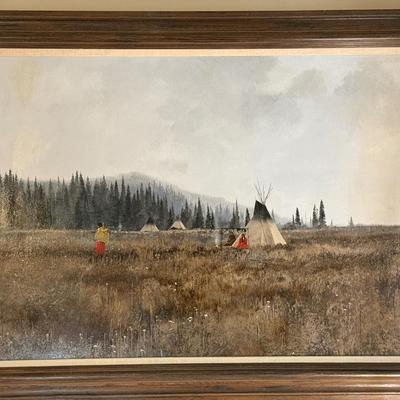 Douglas Ricks "Blackfoot Camp near Beaverhead River" 24x36 Original ($3,950)