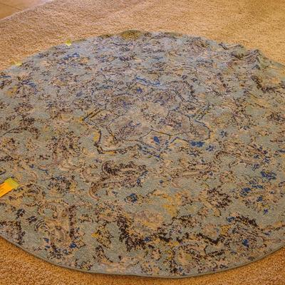 House #2: Blue Large Round Rug