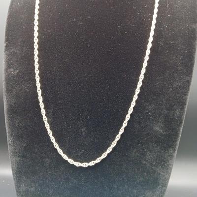 STERLING SILVER CHAIN AND EARRINGS 12.40g
