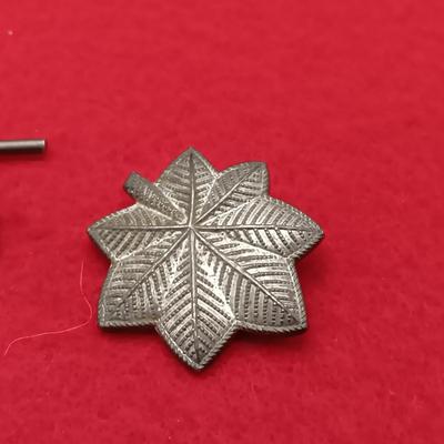 WWII STERLING SILVER ARMY LIEUTENANT COLONEL RANK MEDAL PLUS STERLING CUFFLINKS