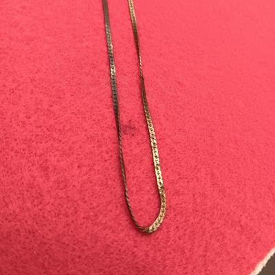 1940'S CHINESE STERLING SILVER PIN WITH TROMBONE CLASP PLUS A STERLING CHAIN 15.49g