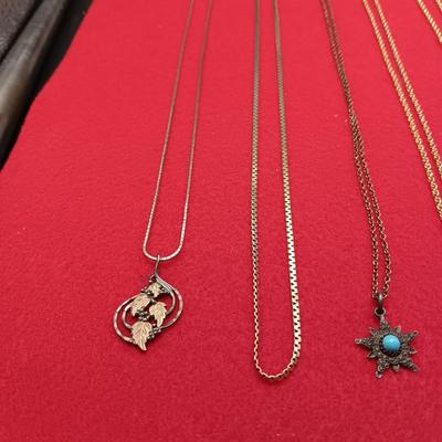 STERLING SILVER AND COSTUME NECKLACES