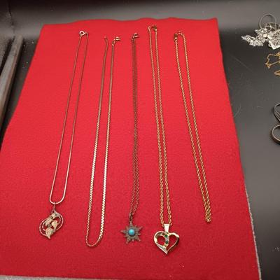 STERLING SILVER AND COSTUME NECKLACES