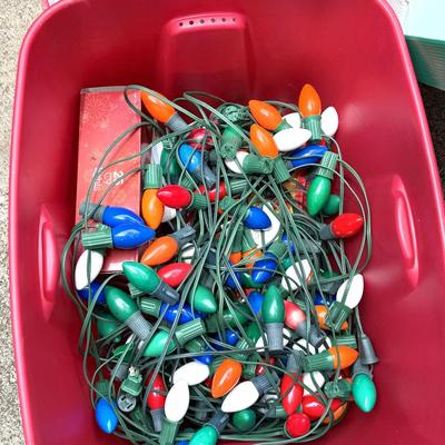 Vintage Shiny Brite Christmas Lot with Totes