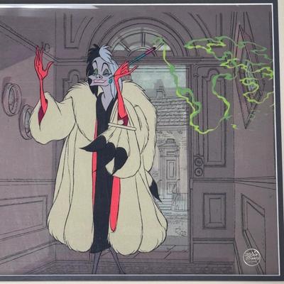 “Cruella de Vil” Walt Disney Cel from Disney's Villains Portfolio Volume I (3-DZ)