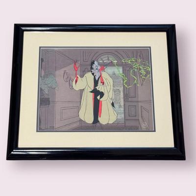 “Cruella de Vil” Walt Disney Cel from Disney's Villains Portfolio Volume I (3-DZ)
