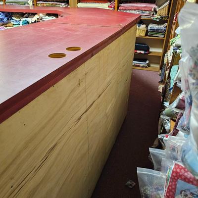 L-Shaped Red Storage Shelves w/Drawer Units (BF1-JS)