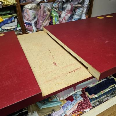 L-Shaped Red Storage Shelves w/Drawer Units (BF1-JS)
