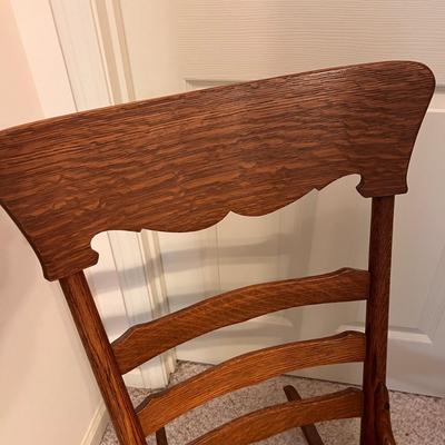 Oak Cane Seat Rocker & Oak Tall Table (BD-RG)