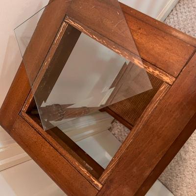 Oak Cane Seat Rocker & Oak Tall Table (BD-RG)