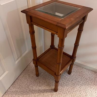 Oak Cane Seat Rocker & Oak Tall Table (BD-RG)