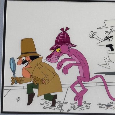 “The Pink Panther - Wet Cement” Friz Freleng Signed Cel (3-DZ)