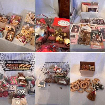 Crafting/Project Supplies Galore - Doll Patterns, Bells, Tiny Baskets & Much More (BB-RG)