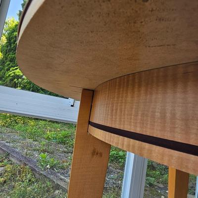 Blonde Colored Patio Table with Plexiglass Top (BSR-JS)