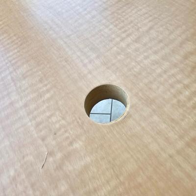 Blonde Colored Patio Table with Plexiglass Top (BSR-JS)