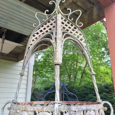 Pair of Ornate Metal Plant Holders (BSR-EL)