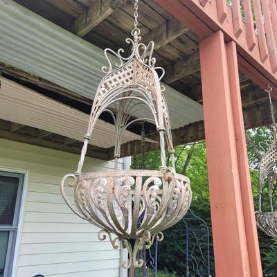Pair of Ornate Metal Plant Holders (BSR-EL)