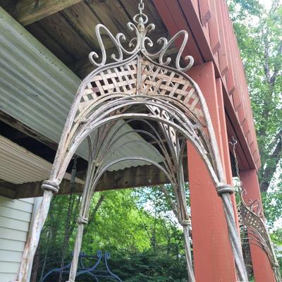Pair of Ornate Metal Plant Holders (BSR-EL)