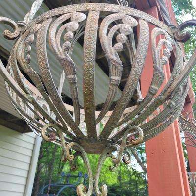 Pair of Ornate Metal Plant Holders (BSR-EL)
