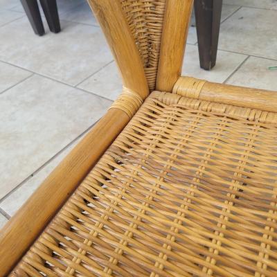 Wicker Glass Top Coffee Table (BSR-EL)