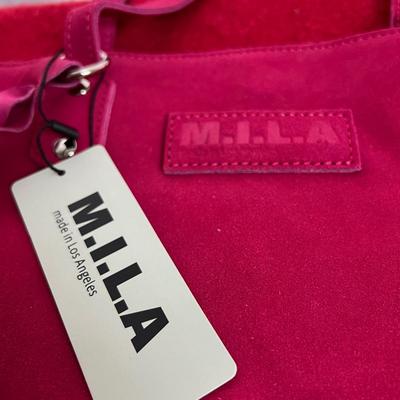 3 Luxury Designer NWT New M.I.L.A. Leather Suede Tote Bag Purses